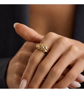 Golden Frame Kadın Yüzük (Çok Renkli)