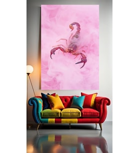 TATLI PEMBE AKREP V1 Ev Duvar Salon Güzellik Salonu Ofis Dükkan Dekarasyon Kanvas Tablo (Çok Renkli)