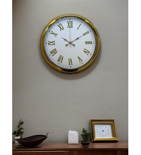 White Gold 40 Cm Metal Duvar Saati