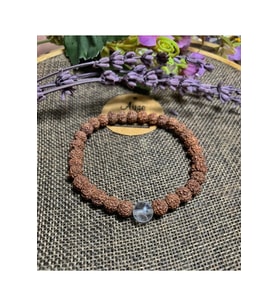 Nelleovana Rudraksha ( Rudrakşa) Tohumu, Kristal Kuvars Bileklik