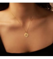Kişiye Özel 925 Ayar Gümüş Şık Tasarım Kurt Kolye (Gold)