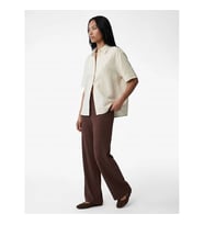 Koton Regular Fit Bej Kadın Gömlek 6SAK60036UW