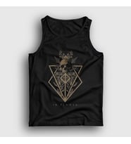 Presmono Unisex Siyah Skull In Flames Atlet 84871tt