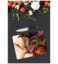 Renkli Tuval  Cam Kesme  ve Sunum Tahtası  25 Cm X 35 Cm