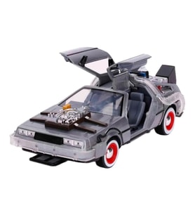 Jada Geleceğe Dönüş 3 DeLorean Zaman Makinesi: 1:24 Ölçekli, Işıklı Fonksiyonel,Modlu Metal Koleksiy