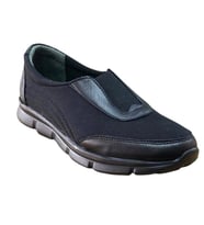 Fabbi 610 Kadın Hakiki Deri Ve Paraşüt Bezli Kapalı Comfort Ayakkabı (Siyah)