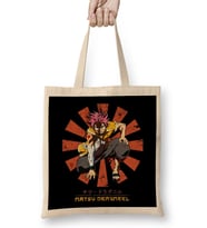 Natsu Dragneel Retro Japanese Fairy Tail Bez Çanta Uzun Saplı