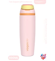 800 ML Tek Kapak Çift Kullanım Pipetli Rahat İçim Kulplu SUS304 Paslanmaz Çelik Termos -1107-800ML