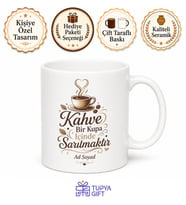 Coffee It's A Hug In A Mug Temalı Kahve Kupası Hediye Çay Bardağı