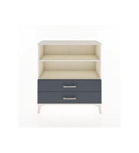 Arges Şifonyer 2 Raflı 2 Çekmeceli 88x30x96 Aytaşı-Antrasit