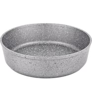 OMS 3411 Granit Yuvarlak Fırın Tepsisi Gri 30 Cm