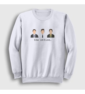 Presmono Unisex Beyaz Characters Dizi The Office Sweatshirt 345087tt