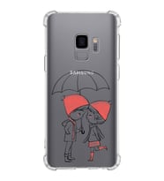Samsung Galaxy S9  Köşe Korumalı Antişok Kapak Aşk Tasarımlı Şeffaf Silikon Kılıf