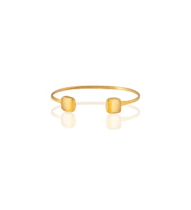 Kadir Jewellery 22 Ayar Altın Kaplama El İşçiliği Zirkon Taşlı Kadın Charm Bileklik