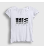 Presmono Kadın Beyaz Logo Coldplay T-Shirt 470391tt (Beyaz)
