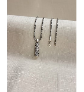 CEVŞENÜL KEBİR 925 AYAR GÜMÜŞ ERKEK CEVŞEN KOLYE