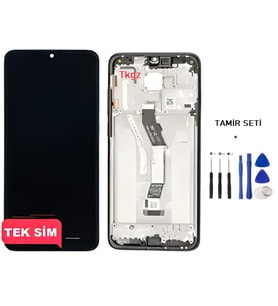Xiaomi Redmi NOTE 8 PRO Uyumlu Lcd Ekran Dokunmatik Servis ÇITALI SİYAH + TAMİR SETİ