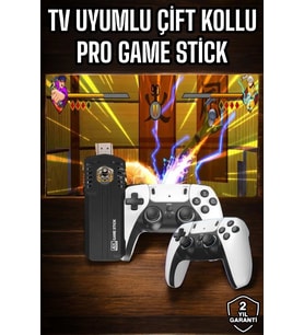 8K Android TV Gme Stick Video Oyun Konsolu Aile Retro 35000 Oyunlu Çift Kollu