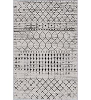 Eliana Home Baskılı, Yıkanabilir Kaymaz Taban Salon Halısı LNA0055-SD1169 100x150 cm (Gri)