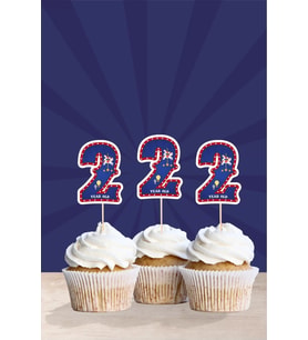 Lunapark Temalı * 2 (iki) Yaşında Cupcake Süsü '10lu