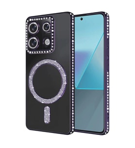 Xiaomi Redmi 13c Joke Simli Magneticsafe Kılıf - Derin Mor