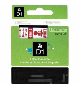 Dymo 45015 Beyaz Üzerine Kırmızı Muadil Etiket