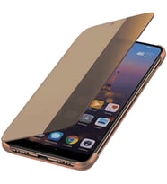 Huawei Mate 20 Lite Yarım Cam Kapaklı Kılıf (Kahverengi)