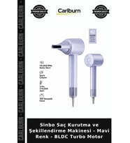Özel Üretim Kişisel Bakım Sinbo Saç Kurutma ve Şekillendirme Makinesi - Mavi Renk - BLDC Turbo Motor