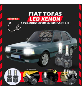 Fiat Tofaş Sis Farı Uyumlu Şimşek Etkili Led Xenon Premium Series H3