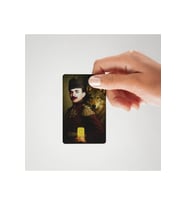 Enver Paşa Bozkurtlu Tasarım Parlak Kredi/Banka Kart Kaplama Sticker (Yüksek Kalite)