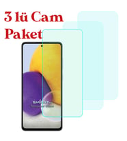 Samsung Galaxy A52 / A72 Uyumlu Temperli Kırılmaz Cam Ekran Koruyucu 3 Lü Set