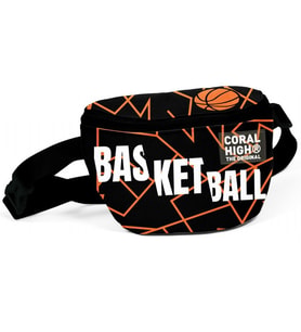 Coral High Siyah Basketbol Baskılı Erkek Çocuk Bel Çantası