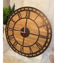 Dekoratif Ahşap Duvar Saati 50 cm