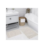 Rovigo Home Dijital Baskılı 2'li Banyo paspas Takımı RVG5138 (Bej)
