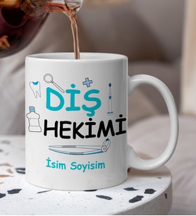 Diş Hekimi Özel Tasarım Kupa Bardak
