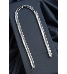 Hematit Doğal Taş Gümüş Çift Delikli 3x10mm Dizi