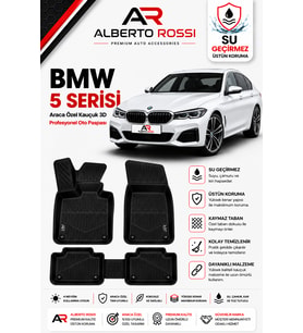 BMW 5 SERİSİ F10 2WD 2013 - 2016 Araca Özel Kauçuk 3D Profesyonel Oto Paspası