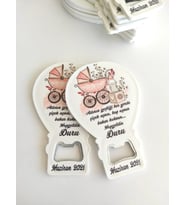 Kız Bebek Doğum Günü Balon Açacak Magnet