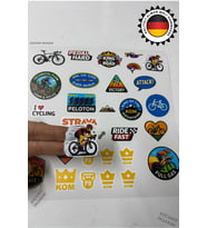 32 Adet Bisiklet Sticker Seti  MTB, Yol ve Şehir Bisikleti Etiketleri Kask, Valiz, Laptop ve Defter İçin