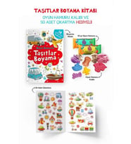 Taşıtlar Boyama Kitabı - Oyun Hamurlu - 3 Yaş +