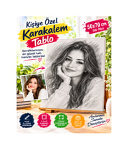 Karakalem kanvas tablo 50x70