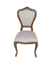 Sandalye 18496 Klasik Model Kayın Aslan ayak ceviz babyface kumaş Oyma El yapım