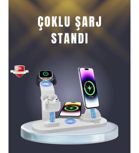 İphone, Airpods Ve Akıllı Saat Uyumlu Çoklu Şarj Cihazı
