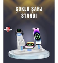 İphone, Airpods Ve Akıllı Saat Uyumlu Çoklu Şarj Cihazı