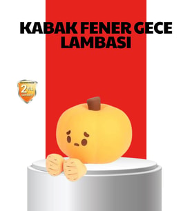 Pumpkin LED Night Light Dokunmatik Şarjlı Silikon Gece Lambası