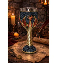 Orta Çağ Ejderha Figürlü 3D Kabartmalı Dekoratif Kadeh Bardak Fantasy Tasarım Koleksiyon Kupası
