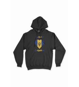 Bridgetown Barbados Bayraklı Kalpli Siyah Sweatshirt Hoodie