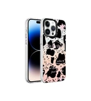 Apple iPhone 14 Pro Uyumlu Kılıf Mermer Desenli Zore Marbello Kapak (Siyah - Beyaz)
