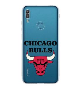 Huawei Y6 Pro 2019 Uyumlu Kamera korumalı Kapak Chicago Bulls Tasarımlı  Şeffaf Kılıf