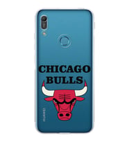 Huawei Y6 Pro 2019 Uyumlu Kamera korumalı Kapak Chicago Bulls Tasarımlı  Şeffaf Kılıf